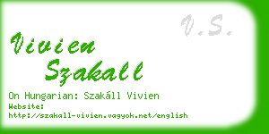 vivien szakall business card